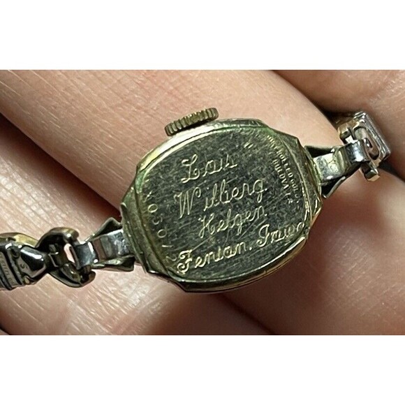BULOVA Ladies 23 Jewel Watch 10K RG w/10KGF Bracelet Parts/Repair Vintage main image 12